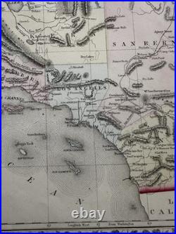 California with San Francisco plan 1874 Mitchell decorative hand colored nice map