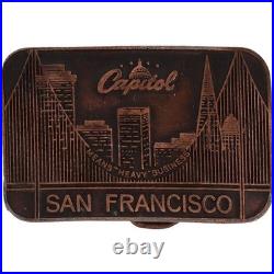 Capitol Records Label Music San Francisco California 1970s Vintage Belt Buckle