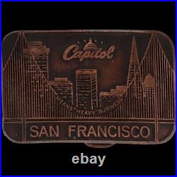 Capitol Records Label Music San Francisco California 1970s Vintage Belt Buckle