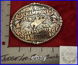 Champion Rodeo Trophy Buckle? San Francisco California Bronc Ride? 1995? Rare 253