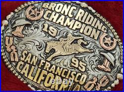 Champion Rodeo Trophy Buckle? San Francisco California Bronc Ride? 1995? Rare 253