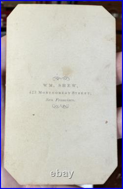 Civil War self portrait CDV, Daguerreian William Shew, Gold Rush, San Francisco