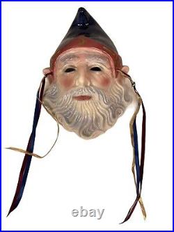 Clay Art Mask Wizard Santa 1989 San Francisco California Rare
