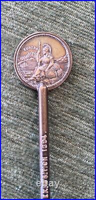 Coin Silver Ceremonial shovel /spoon 1894 San Francisco MIDWINTER FAIR