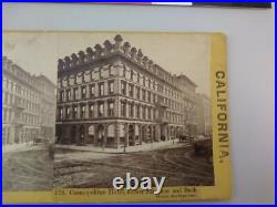 Cosmopolitan Hotel San Francisco California Lawrence Houseworth Stereoview Photo
