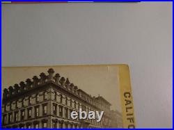 Cosmopolitan Hotel San Francisco California Lawrence Houseworth Stereoview Photo