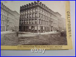 Cosmopolitan Hotel San Francisco California Lawrence Houseworth Stereoview Photo