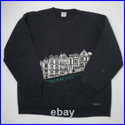 Crazy Shirts Hawaii San Francisco Postcard Row Sweatshirt Size XL USA 90's VTG