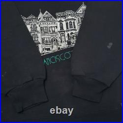 Crazy Shirts Hawaii San Francisco Postcard Row Sweatshirt Size XL USA 90's VTG