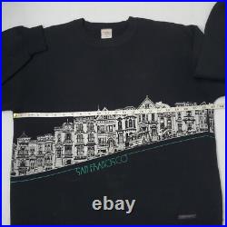 Crazy Shirts Hawaii San Francisco Postcard Row Sweatshirt Size XL USA 90's VTG