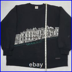 Crazy Shirts Hawaii San Francisco Postcard Row Sweatshirt Size XL USA 90's VTG