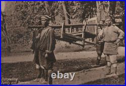 Darjeeling Dandy & Bearers 793rd Bomb 1945 US Army APO Free WW2 WWII Postcard