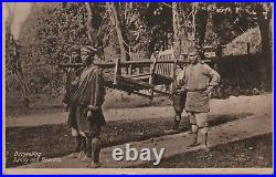 Darjeeling Dandy & Bearers 793rd Bomb 1945 US Army APO Free WW2 WWII Postcard