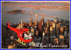 Disney Mickey Minnie Cartoon San Francisco California Aerial postcard