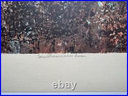 Dorothy Bowman Signed Vintage Serigraph Print Titled San Francisco Eve 1966