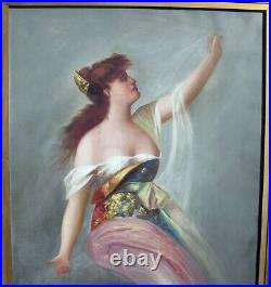Eduardo Tojetti 1851-1930 Oil Painting Woman Italy San Francisco California