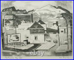 Erle Loran California Modernist San Francisco WPA Lithograph Signed and Numbered