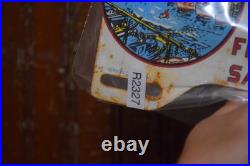 FISHERMAN'S WHARF SAN FRANCISCO CALIFORNIA SIGN CIRCA 1950s PAINTED METAL TOPPER