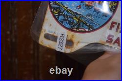 FISHERMAN'S WHARF SAN FRANCISCO CALIFORNIA SIGN CIRCA 1950s PAINTED METAL TOPPER