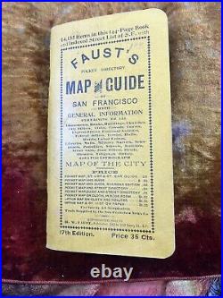 Fausts San Francisco 1903 Original Map Antique