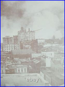 Fire San Francisco California Original Large Antique Sepia Photograph