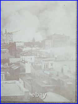 Fire San Francisco California Original Large Antique Sepia Photograph