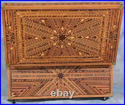 Folk Parquetry Locker Trunk Hope Chest made in Oakland California 1940's ONE O