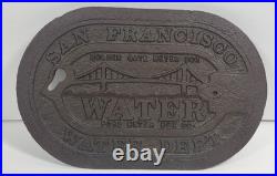 Ford Meter Box Co. San Francisco Golden Gate Meter Box Water Dept. Cover SMLCHIP