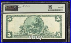 Fr. 601 San Francisco, California 1902 $5 Plain Back Note The Bank of California