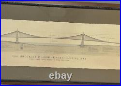 Framed Golden Gate Bridge Dedicated May 1937 Panoramic view True Vintage MINT