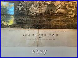 Framed Map of San Francisco 1852 Published for History of the World Henry Bill