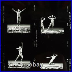 Gay Games Bodybuilder Contact Sheet 1980s San Francisco Beefcake Muscle Men B417
