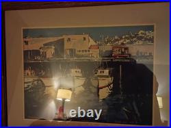 George Copk Signed Painting of San Francisco California Bay. Framed
