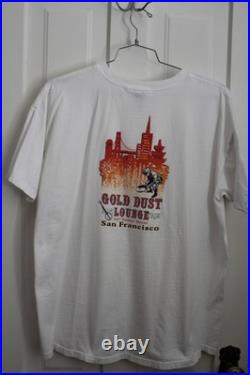 Gold Dust Lounge San Francisco California White Shirt 2XL Miner Double-sided