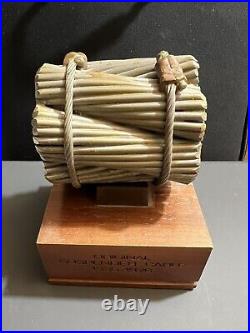 Golden Gate Bridge Original Suspension Cable Section 1936-1976 With Walnut Stand Golden Gate Bridge Original Suspension Cable Section 1936-1976 With Walnut Stand