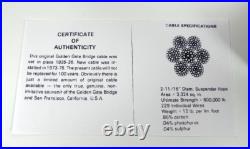 Golden Gate Bridge Suspension Cable STRANDS OF HISTORY 1936-1976 San Francisco
