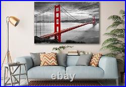 Golden Gate Bridge Urban City Art California, San Francisco, Prints Canvas