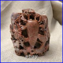Golden Gate Exposition San Francisco World's Fair Souvenir Soapstone Brush Pot