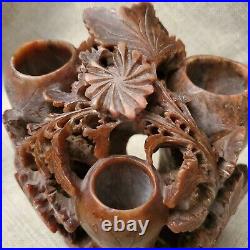 Golden Gate Exposition San Francisco World's Fair Souvenir Soapstone Brush Pot
