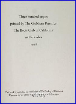 Grabhorn Press 1945 A Sojourn in California by The King's Orphan 1842-1843