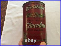 Guittard Old Dutch Chocolate Cocoa Vintage Tin, Unopened, San Francisco, Calif