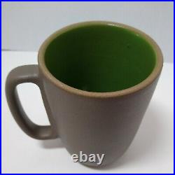 HEATH CERAMICS Large Mug Cup Slate/Green Pottery USA San Francisco 12oz Retired