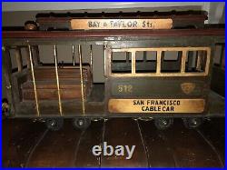 Handmade Vintage Wooden Detailed San Francisco Trolly Car Handmade Vintage Wooden Detailed San Francisco Trolly Car