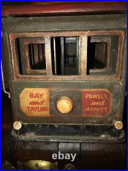 Handmade Vintage Wooden Detailed San Francisco Trolly Car