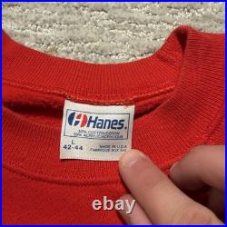 Hanes Vintage 1984 San Francisco California Red Sweatshirt Size L 42-44