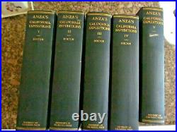 Herbert Bolton Anza's California Expeditions 1930 5 Vols 1st San Francisco Illus