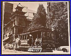 Historic 11x14 B&W Photo, Cable Car At Chinatown, San Francisco By Royce Vaughn