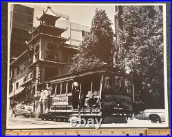 Historic 11x14 B&W Photo, Cable Car At Chinatown, San Francisco By Royce Vaughn