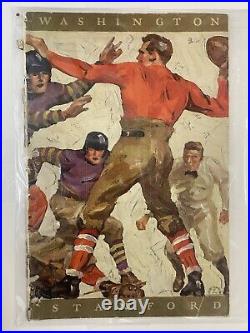 Historic Vintage Old 1920s Ivy League STANFORD College FOOTBALL Oil Paintings