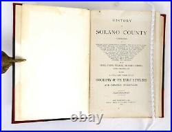 History of Solano County California 1879 Gold Rush Land Grants Early Settlers